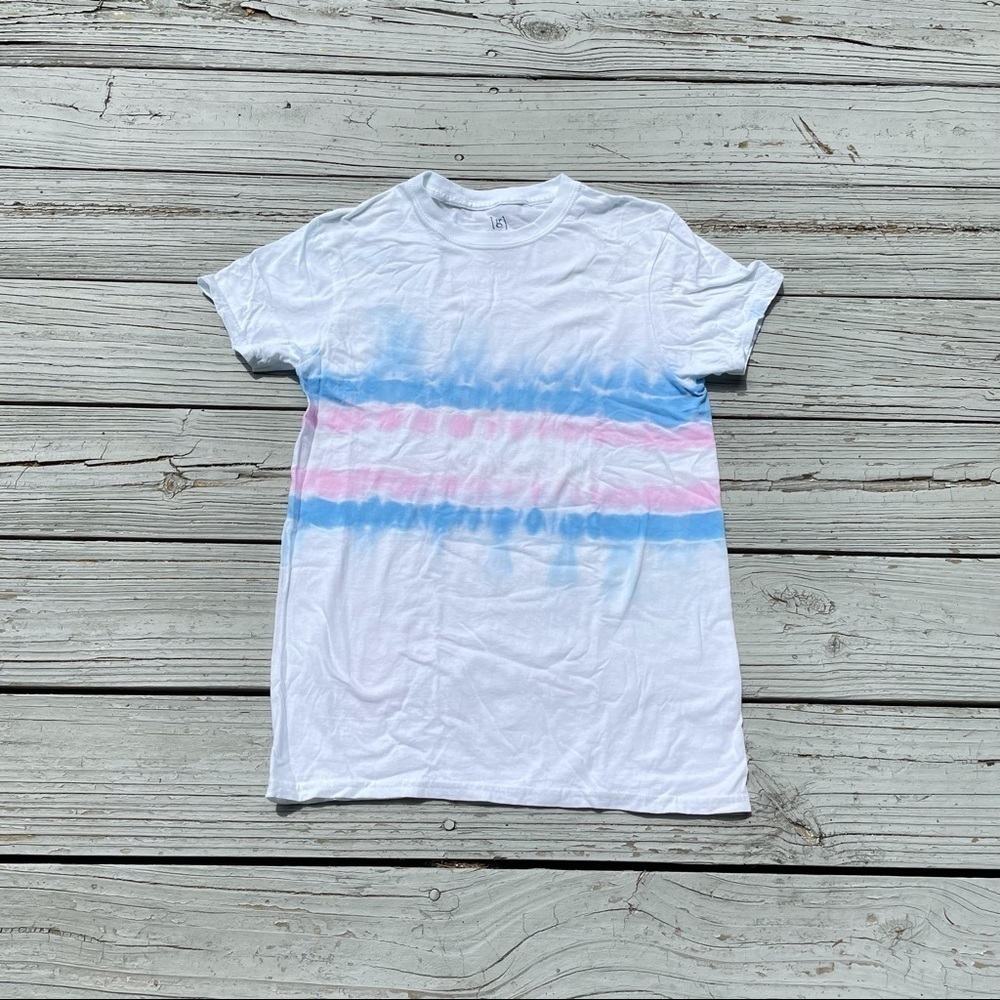 Tie dye Trans pride flag tie dye tshirt S unisex sizing - Picture 2 of 5